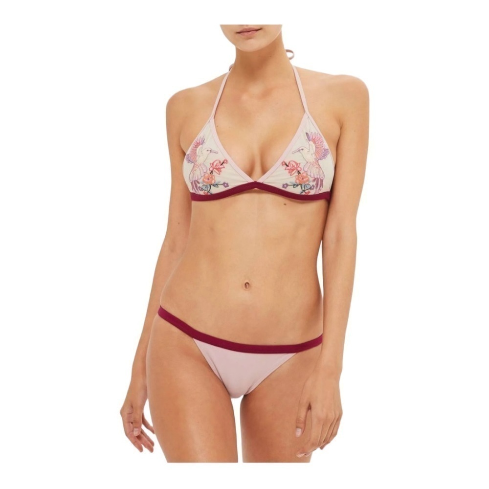 Topshop embroidered hummingbird bikini NWT
